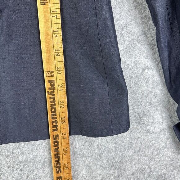 Lafayette 148 New York Blazer Womens 4 Linen Wool Notched Lapel Cuffed Jacket - Picture 13 of 16